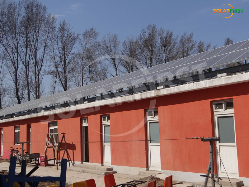 Проект поддержки стальной крыши Шаньдун 20 кВт
