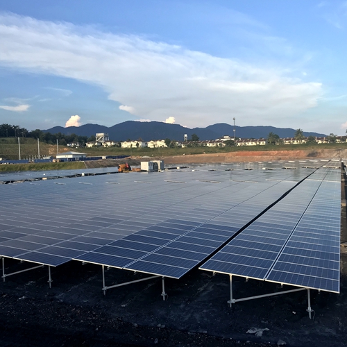 60.4mw проект солнечной земли, расположенный в малайзии в 2017 году