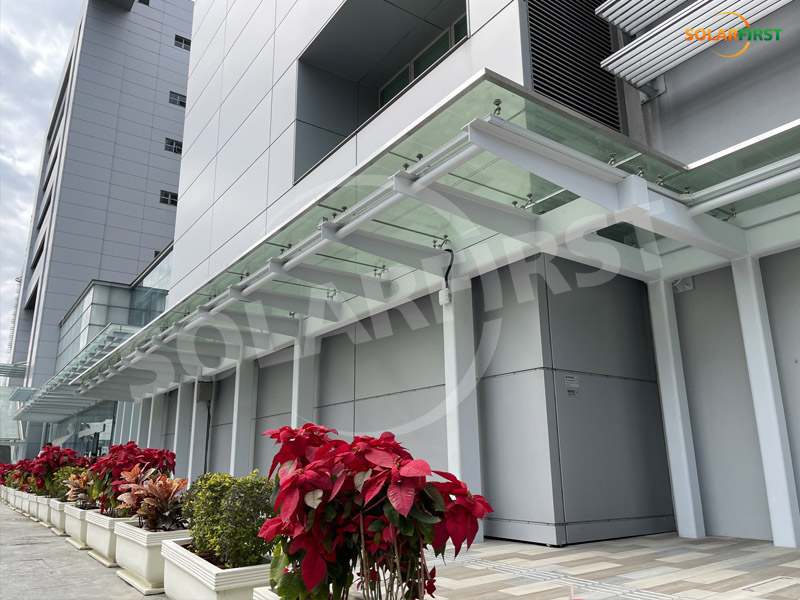 Проект крыши на 100 кВт штаб-квартиры отдела электрических и механических услуг в Коулуне , Гонконг
