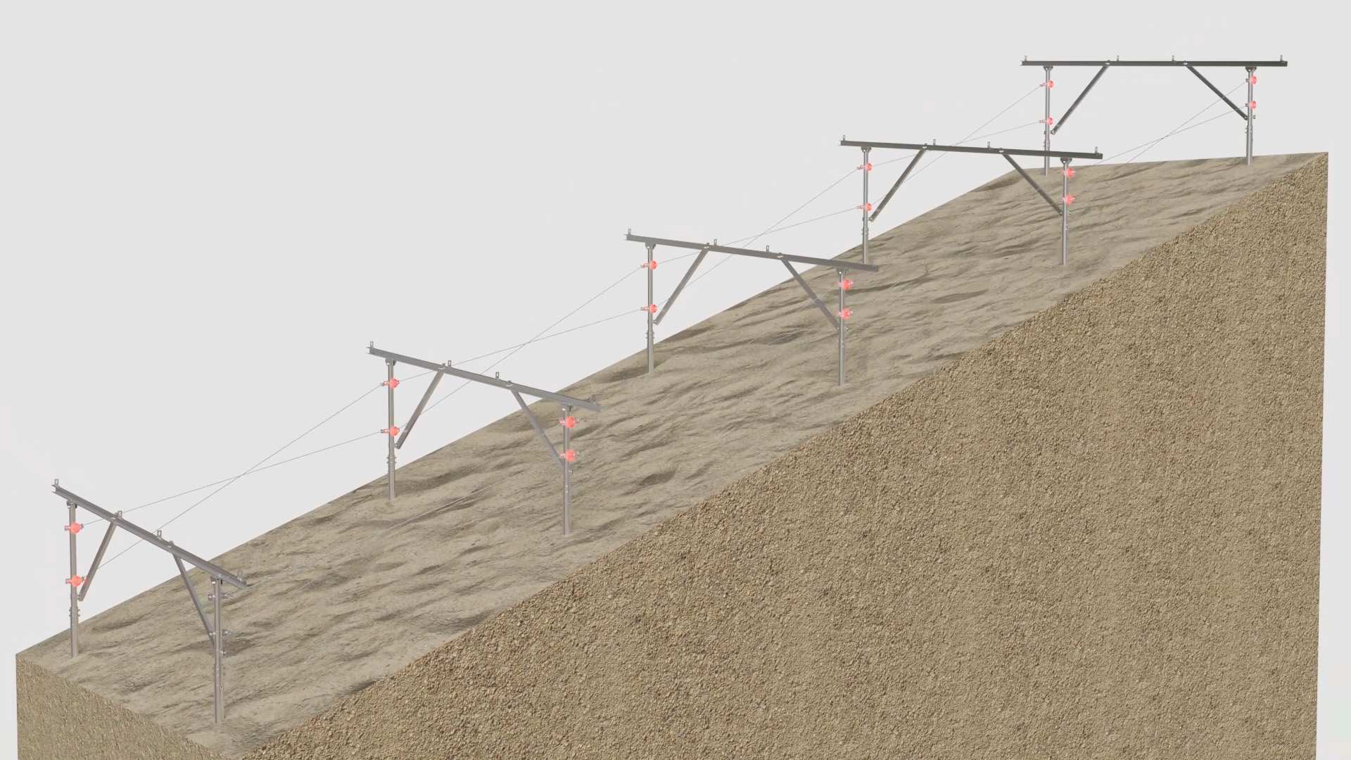 #Solar Pile Ground Mounting System