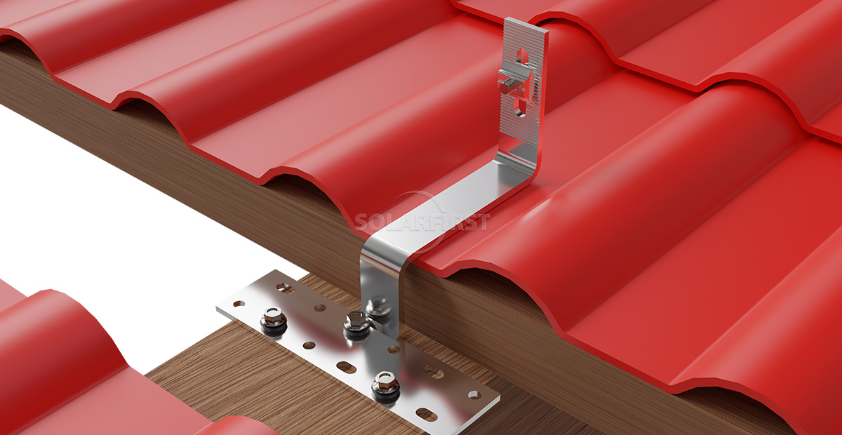 #solar mounting clamp for trapezoidal metal roof