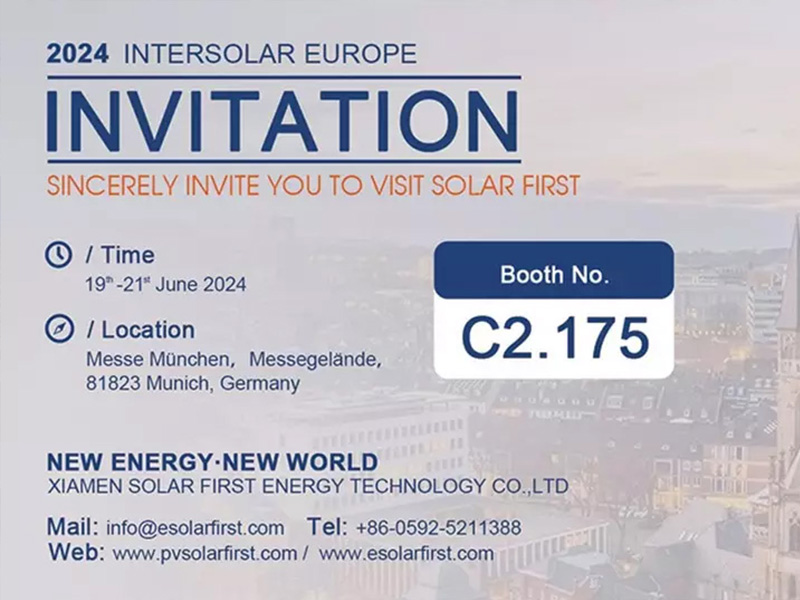 Присоединяйтесь к Solar First на выставке Intersolar Europe 2024!